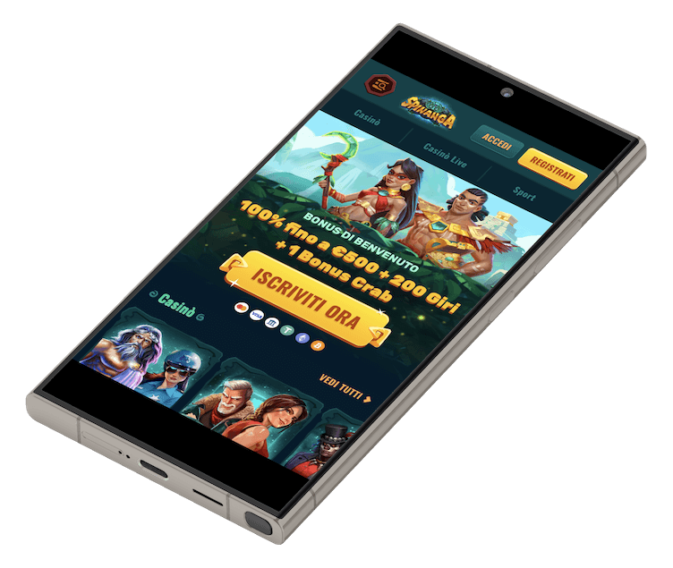 Spinanga Casino Mobile Interface - Premium Gaming on Android and iOS